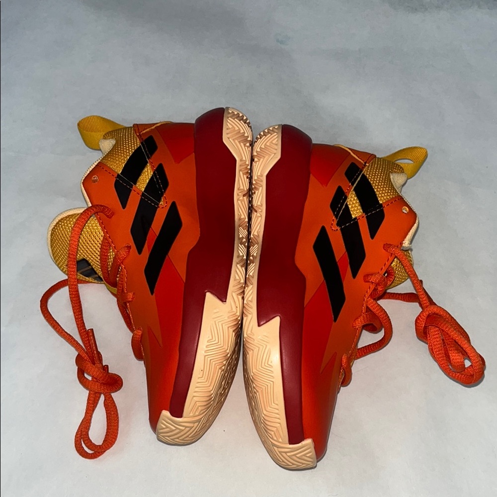 Adidas Kids' Orange and Black Sneakers - Picture 4 of 9